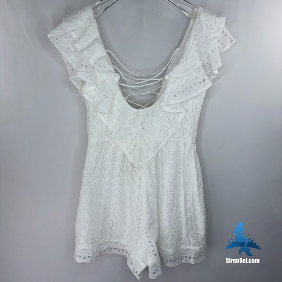 1156 NWT Choosy Riviera Romper – Size S – White - Picture 5 of 16